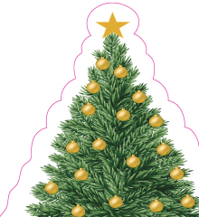 Servietten gestanzt - Weihnachtsbaum