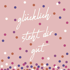 Servietten - Glücklich