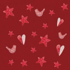 Servietten - Herzen-Stern-Muster