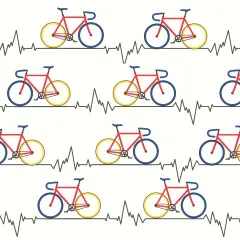 Servietten - Herzschlag Fahrrad weiß