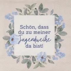 Napkins - Jugendweihe mit Blümchen Napkins - Jugendweihe mit Blümchen