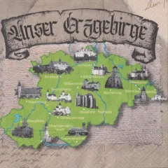 Napkins - Map Erzgebirge