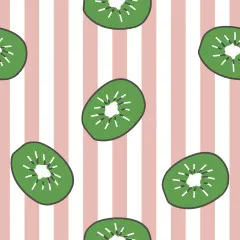 Servietten - Kiwis auf Streifen