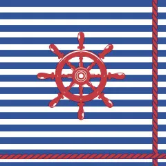 Servietten - Marine Steuerrad