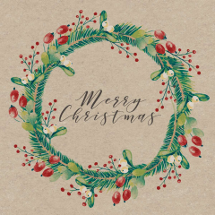 Servietten - Merry Christmas - 100% Recycling