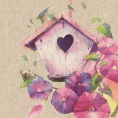 Servietten - Vogelhaus - 100% Recycling