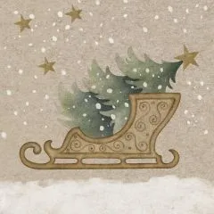 Servietten - Weihnachtsschlitten - 100% Recycling Servietten - Weihnachtsschlitten - 100% Recycling
