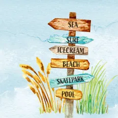 Napkins - Beach Signs