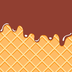 Servietten - Waffel mit Schokolade