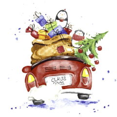 Servietten - Weihnachtsfahrt