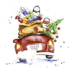 Servietten - Weihnachtsfahrt