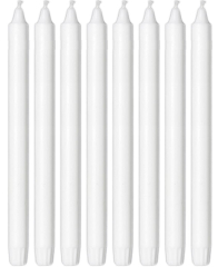 Stabkerze - Weiß 25cm - 8 Stück