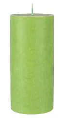Stumpenkerze - Blattgrün 15cm - 1 Stück - 50h
