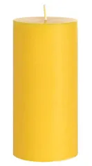 Stumpenkerze - Gelb 15cm - 1 Stück - 50h