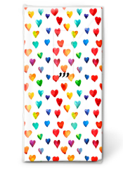 Taschentücher - Bunte Herzchen