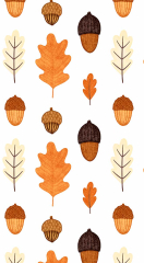 Taschentücher - Eicheln und Blätter