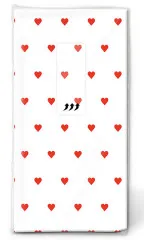 Handkerchiefs - Petits coeurs red