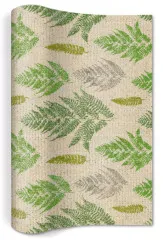 Tischläufer aus Flachs - Farnmuster