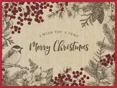 Tischset aus Flachs - Botanisches Weihnachten