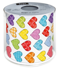 Toilettenpapier - Bunte Herzen