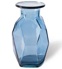 Glass vase - Nordic steel-blue