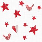 Cocktailservietten - Herzen-Stern-Muster