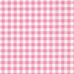 Cocktailservietten kariert rosa - Vichy