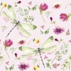 Cocktail napkins - Summer Field pink