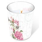 Candle in a glass - Rose letters