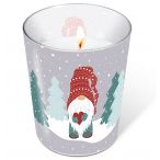 Candle in a glass - Tomte in forest