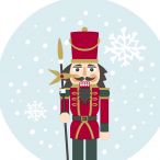 Servietten gestanzt Nussknacker