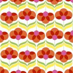 Napkins - Geo Flowers Red