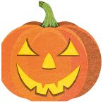 Servietten gestanzt - Halloween Kürbis