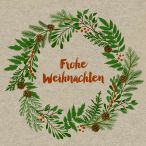 Servietten - Weihnachtskranz - 100% Recycling