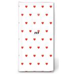 Handkerchiefs - Petits coeurs red