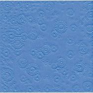 Napkins embossed - Moments Uni light blue