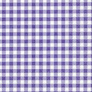Cocktailservietten kariert lavendel - Vichy