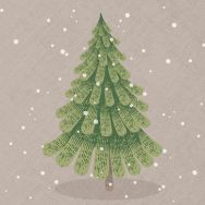 Cocktailservietten - Pfiffiger Baum