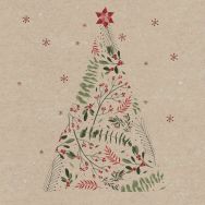 Cocktailservietten - Weihnachtsbaum - 100% Recycling