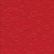 Napkins embossed - Moments Uni ruby