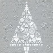 Servietten mit Prägung - Mein Weihnachtsbaum silber