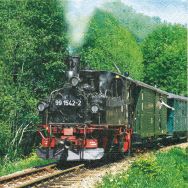 Servietten - Eisenbahn Dampflok