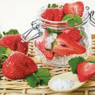 Servietten - Erdbeeren