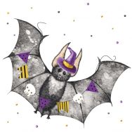 Servietten - Fledermaus Halloween