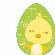 Servietten gestanzt - Huhn im Ei