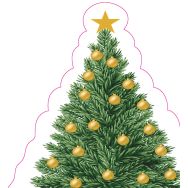 Servietten gestanzt - Weihnachtsbaum