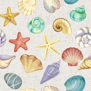 Servietten - Meeresufer mit Muscheln