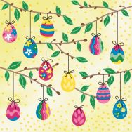 Servietten mit Prägung - Osterbaum