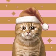 Servietten - Xmas Katze