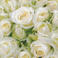 Servietten - Weiße Rosen